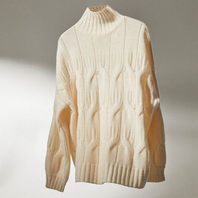 Cable-Knit Cape Sweater from Massimo Dutti