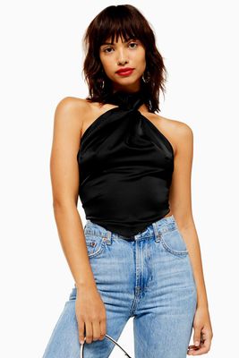 Scarf Halter Neck Top from Topshop