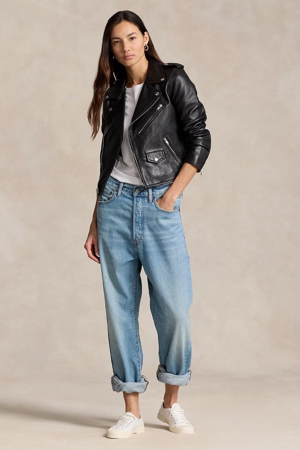 Sheepskin Leather Moto Jacket