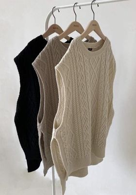 Mama Boxy Cable Knit Vest, £70 | Ando