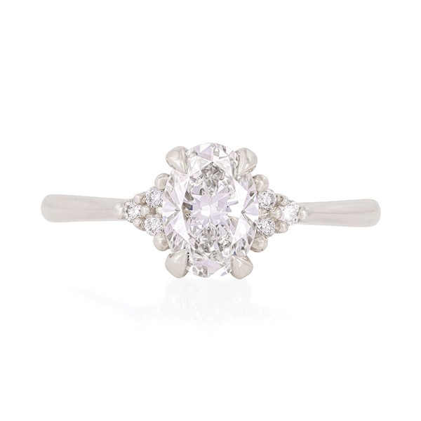 Dewlight 14k Polished White Gold Diamond Ring