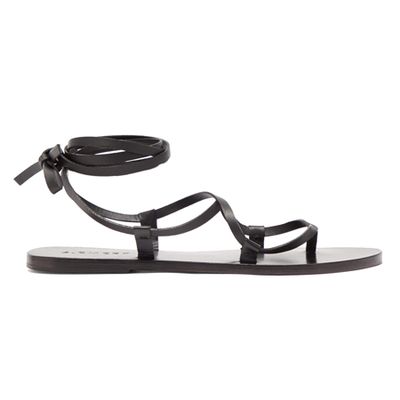 Finnley Ankle-Tie Leather Sandals from A.Emery