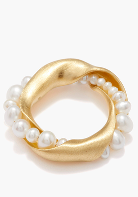 Pearl & Recycled 14kt Gold-Vermeil Ring from Completedworks