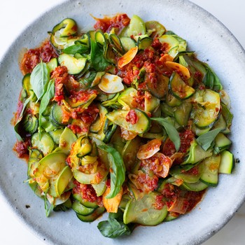 Super Soft Courgettes With Harissa & Lemon