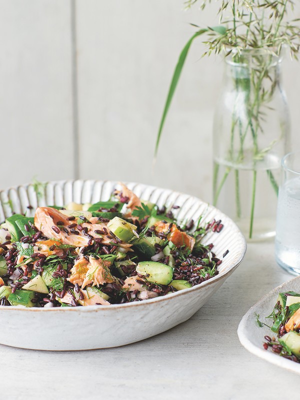 Black Rice & Salmon Salad 