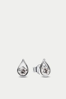 Infinite Sterling Silver Lab-grown Diamond Earrings