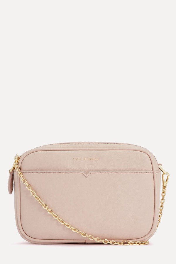 Pebble Textured Leather Clara Crossbody Bag