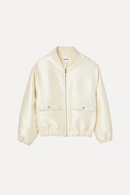 Boxy-Fit Ribbed-Collar Woven Jacket from Sandro  