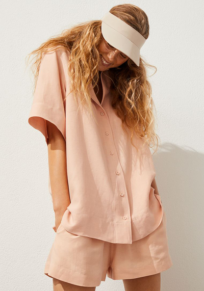 Oversized Linen-Blend Shirt, £29.99