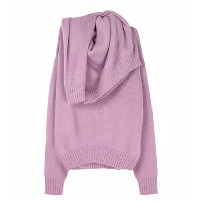 Lilac Rose Attached Double Sweater from Frankie Shop