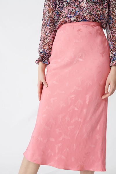 Satiny Jacquard Maxi Dress from maje