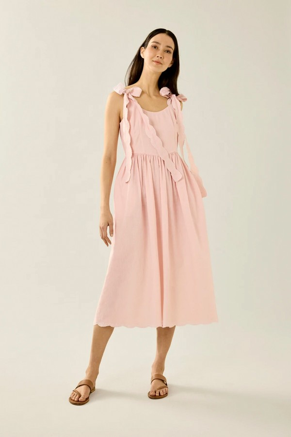 Scallop Strap Dress
