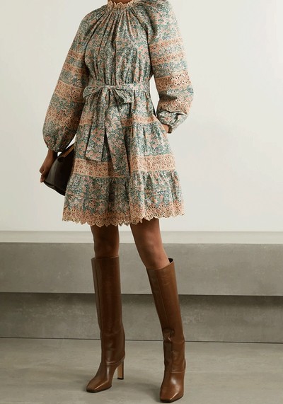 Ardith Belted Broderie Mini Dress from Ulla Johnson