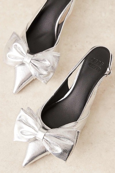 Secret Bow Slingback Kitten Heeled Shoes from ASOS