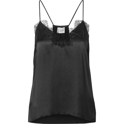 Lace Trimmed Silk Cami from Cami NYC
