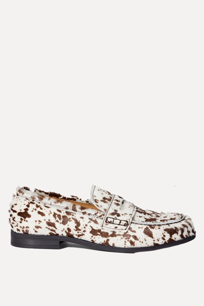 Cow Print Loafers