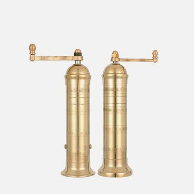 Brass Salt & Pepper Mill Set from Rebecca Udall