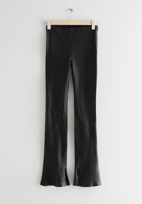 Fitted Leather Trousers