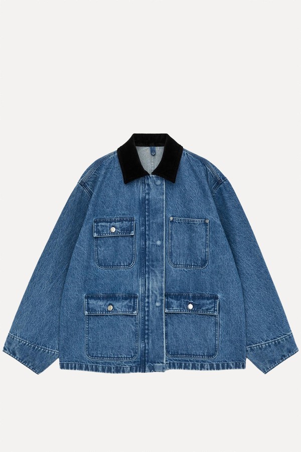 Cord-Collar Denim Jacket from ARKET