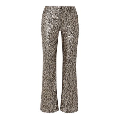 Twinkling Stars At Night Sequined Mesh Wide-Leg Pants from Anna Sui
