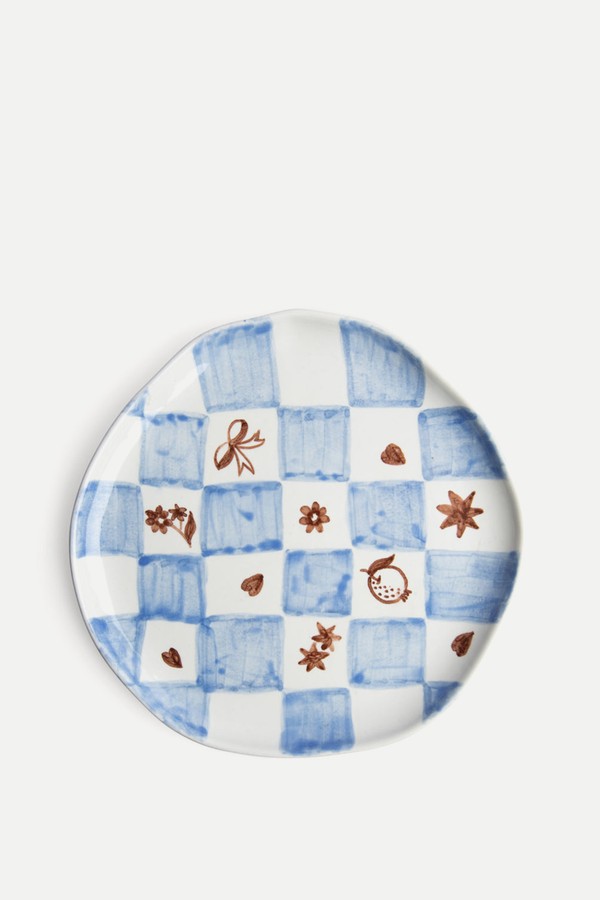 Checkerboard Small Plate from Damson Madder
