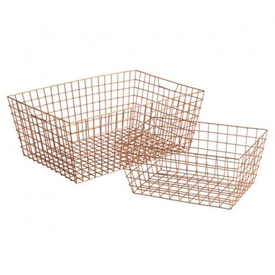 Set Of 2 Copper Wire Storage Baskets from Stanford