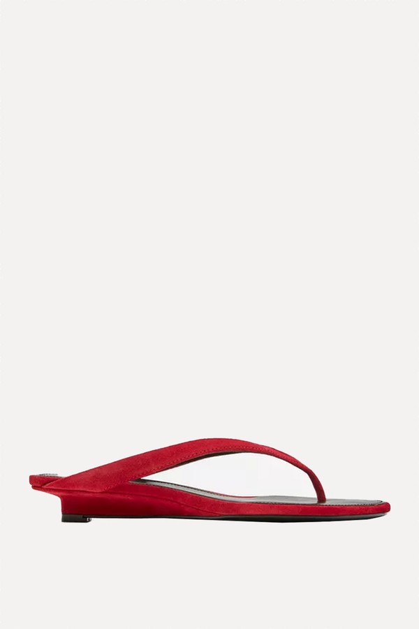 Mid-Heel Sandals With Toe Divider 