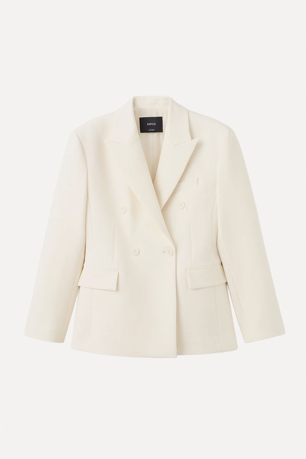 Fitted Double-Breasted Blazer from Mango