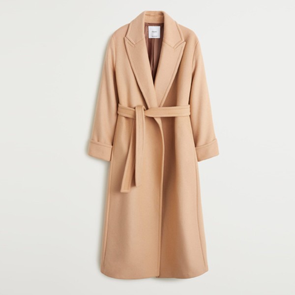 Belted Wool Coat from Mango