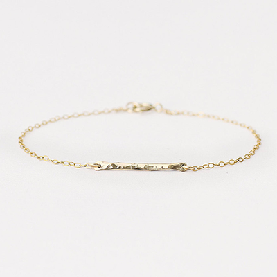 14k Gold Bar Bracelet from Minetta Jewellery