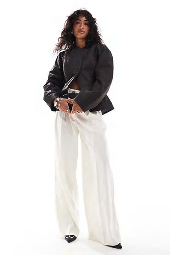 Tailored Satin Wide Leg Trousers from ASOS DESIGN