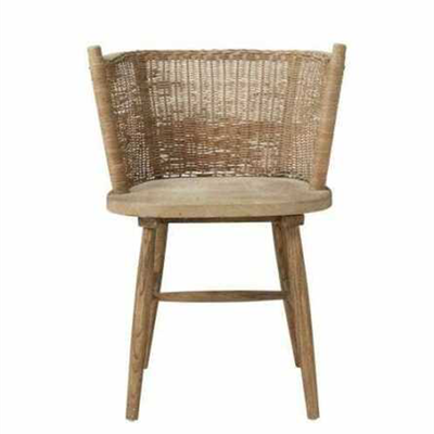 Taino Stylish Natural Woven Back Curved Chair 