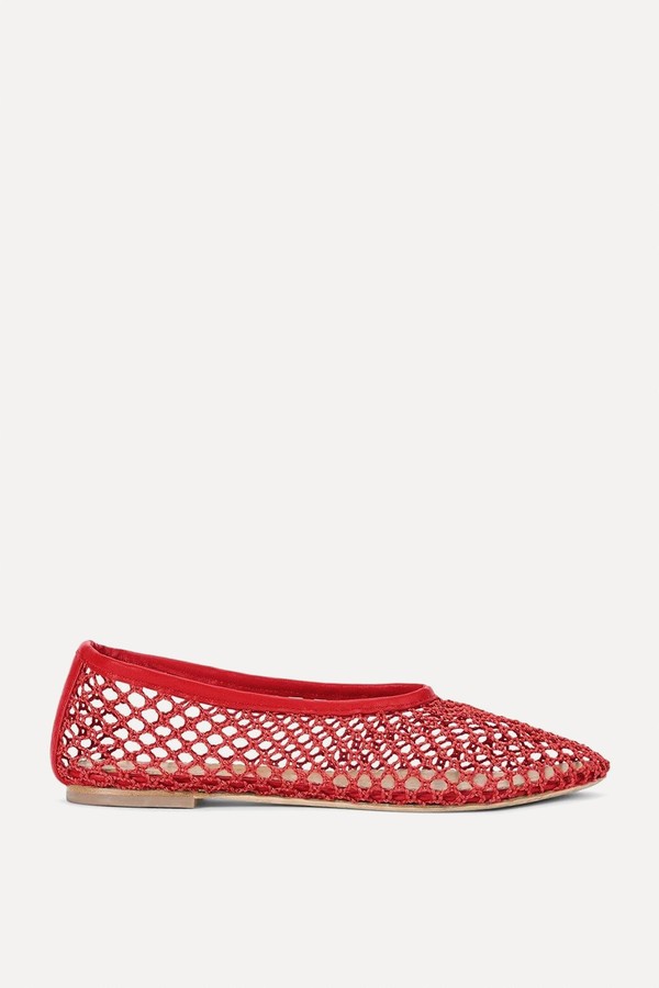 Alba Netted Ballet Flats from Staud