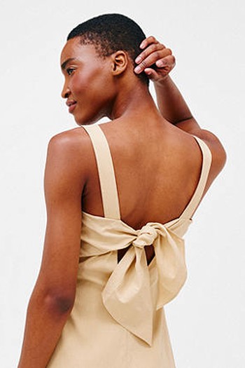 Plain Tie Back Linen Blend Dress from Theory