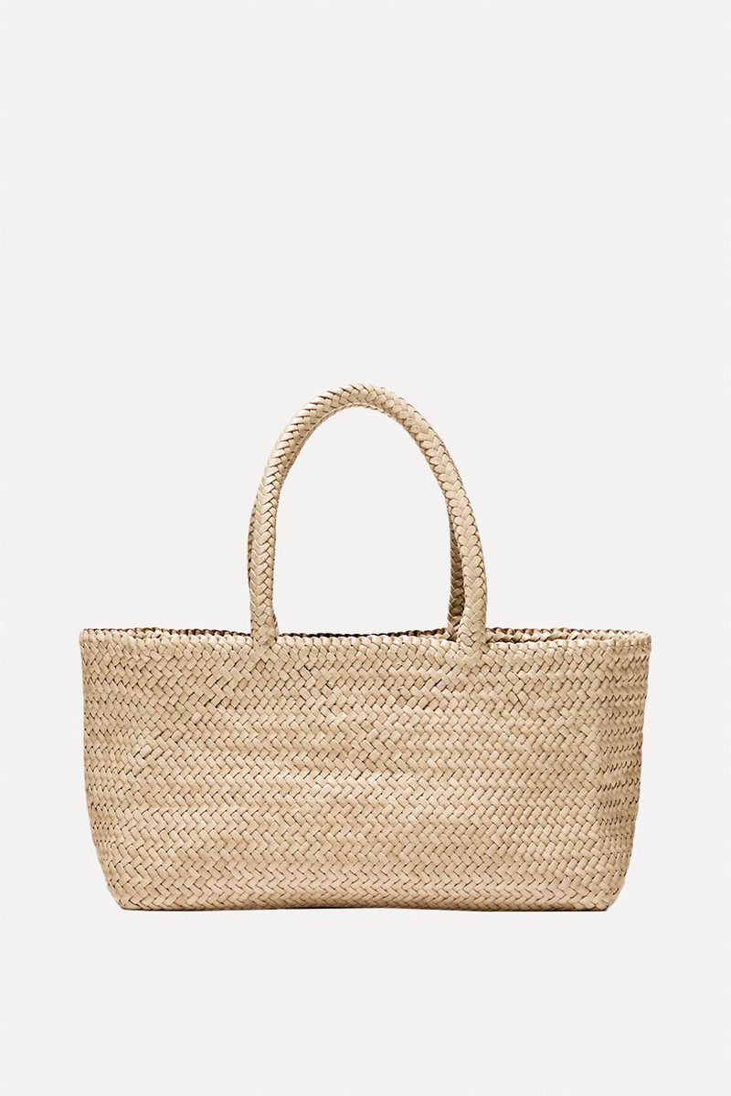 Braided Nappa Leather Tote Bag