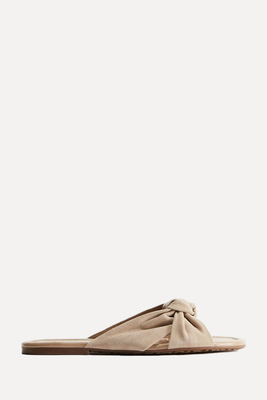 Knot-Detail Leather Sandals from H&M