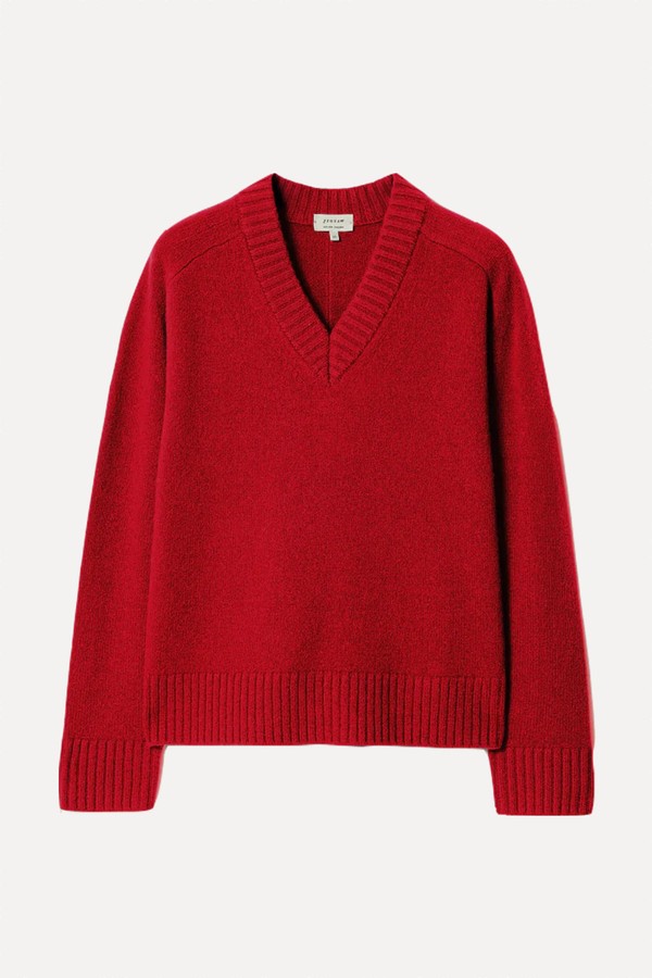 Wool Cashmere Blend V-Neck Jumper from Jigsaw
