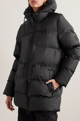 Alta Hooded Padded Quilted Coated-Shell Jacket from Rains