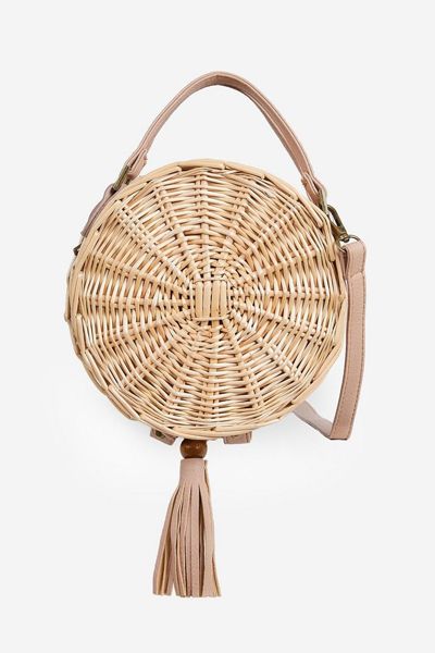 Southbeach Rattan Brown Cross Body Bag