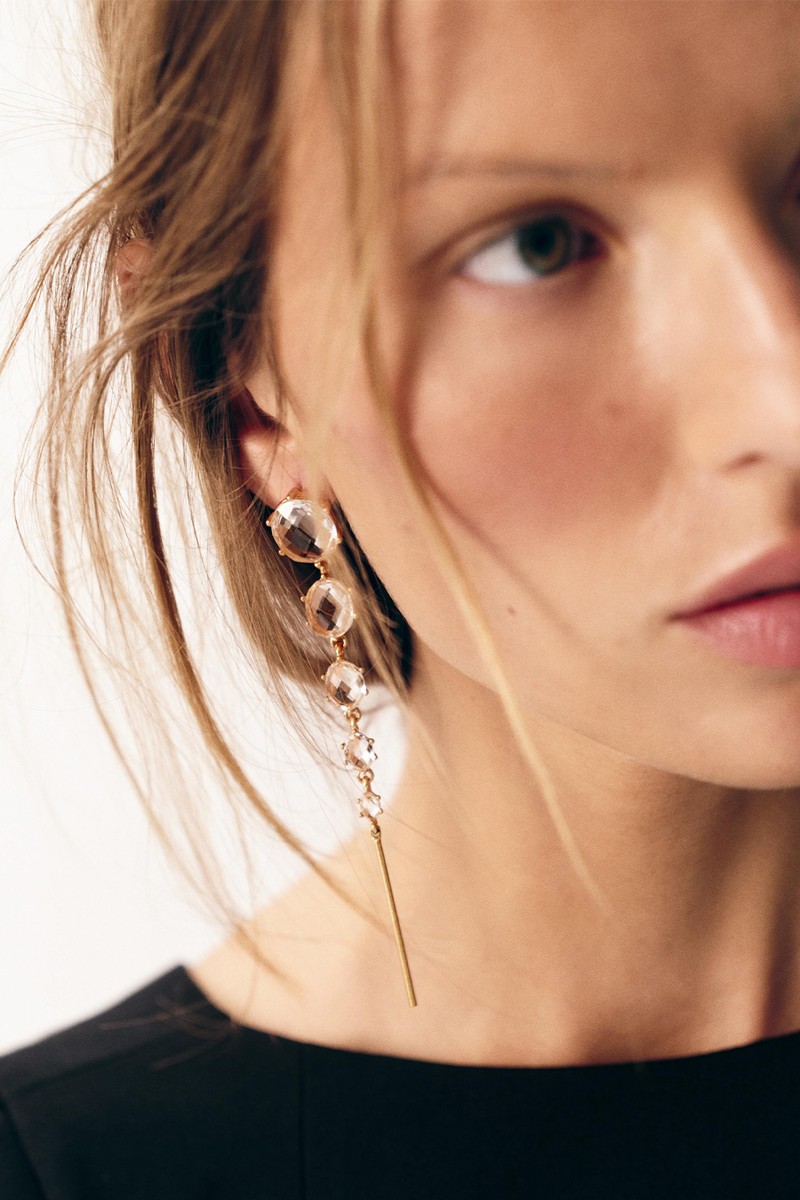 Bejewelled Dangle Earrings from Zara