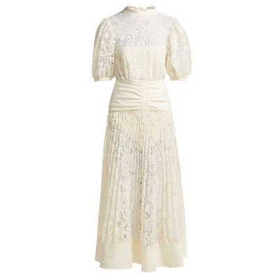 Floral Lace Midi Dress from Self Portrait