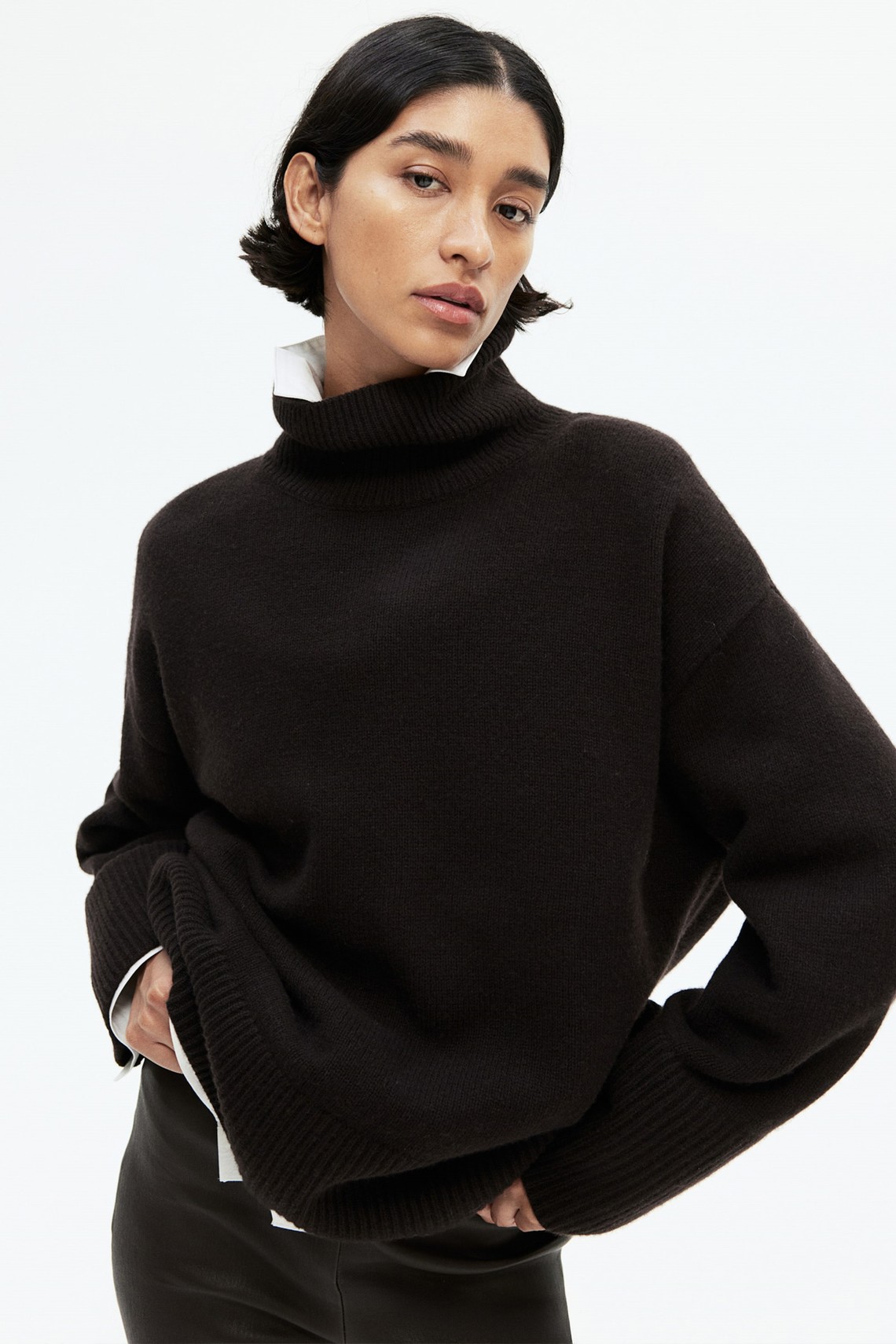 Cashmere-Blend Polo-Neck Jumper from H&M