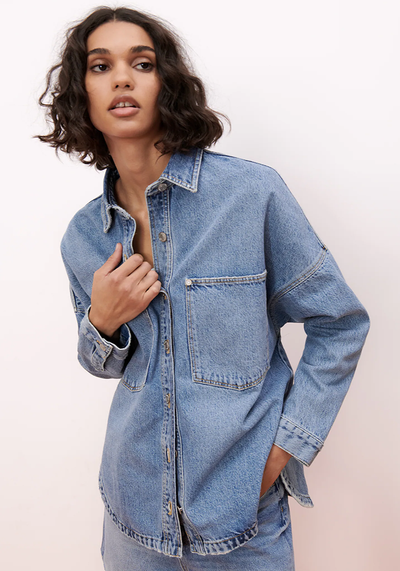 Denim Overshirt With Pocket from Zara