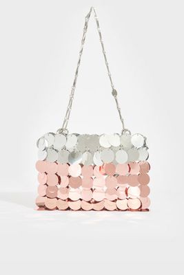 Sparkle Two-Tone Crossbody Bag In Silver/Rose from Paco Rabanne