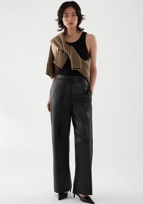 Straight-Leg Leather Trouser from COS