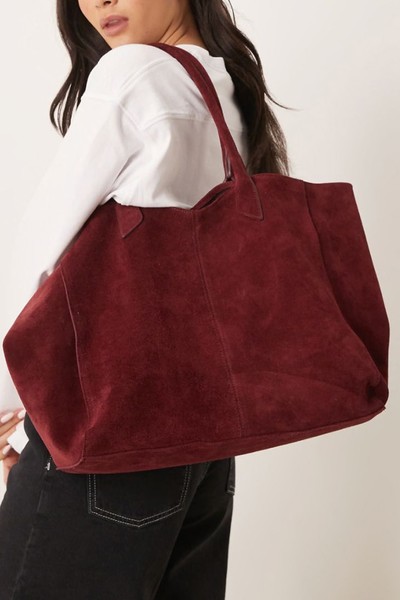 Premium Suede Bonded Tote Bag from ASOS