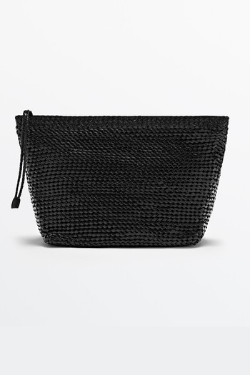 Braided Leather Clutch Bag