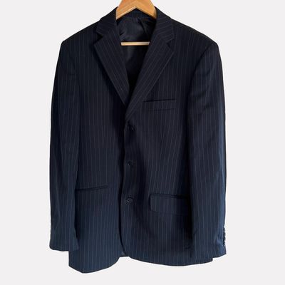 Navy Pinstripe Blazer from Vintage