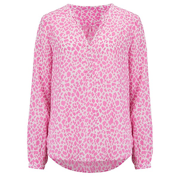 Lizzie Blouse In Pink Animal from Pyrus