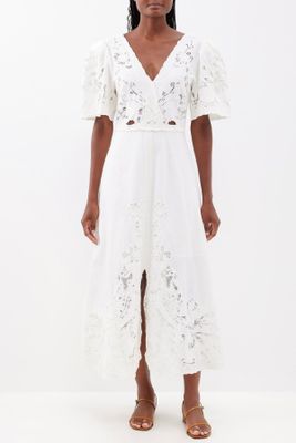 Baylin Broderie-Anglaise Cotton-Blend Dress from Sea